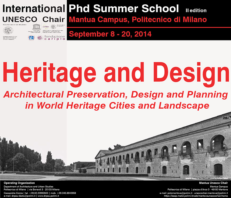 polimi phd. heritage and design. mantua